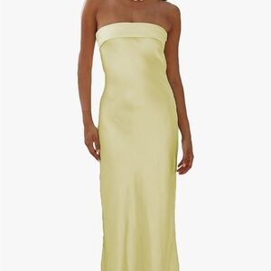 Elegant Yellow Women's Dress